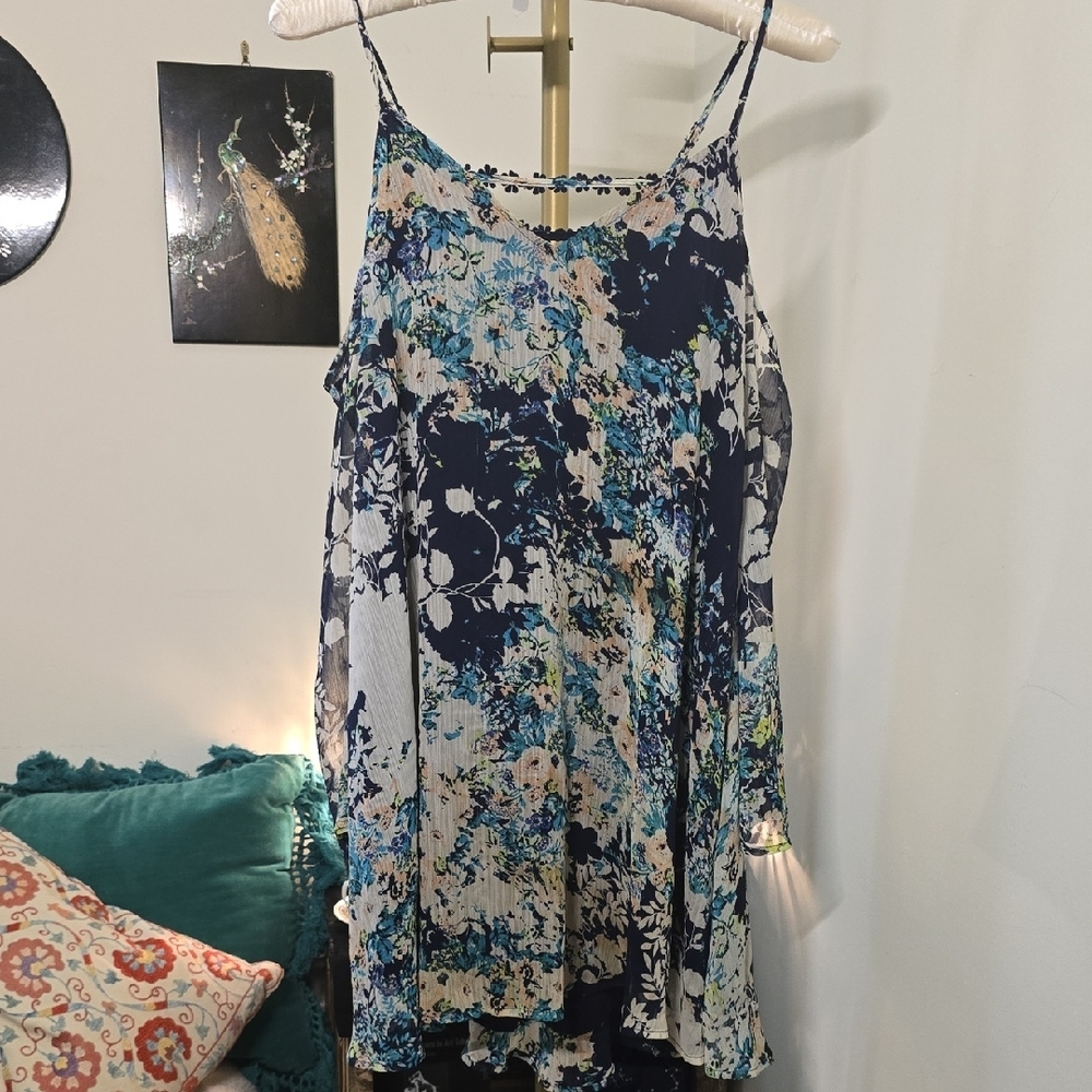 Floral Cold Shoulder Dress